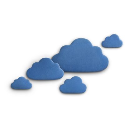 Set of acoustic panels "Blue Clouds"